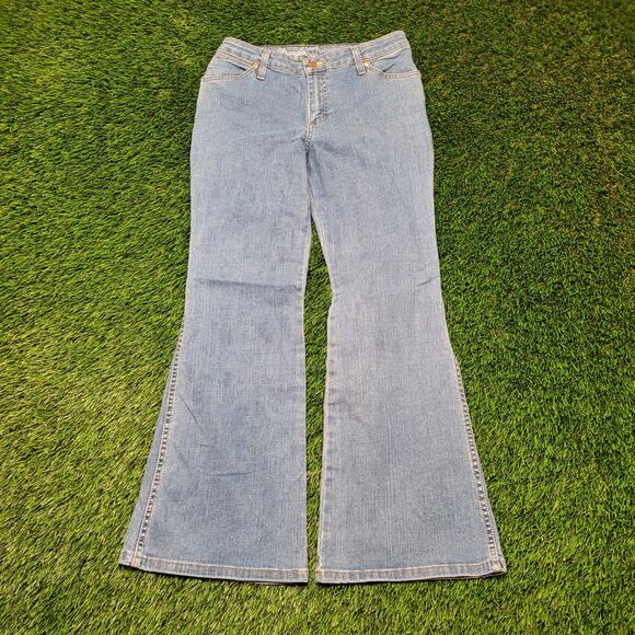 Y2K Wrangler Flare Leg Jeans Womens Size 8 / 29" Waist 70s Style Boho Western - Picture 1 of 13